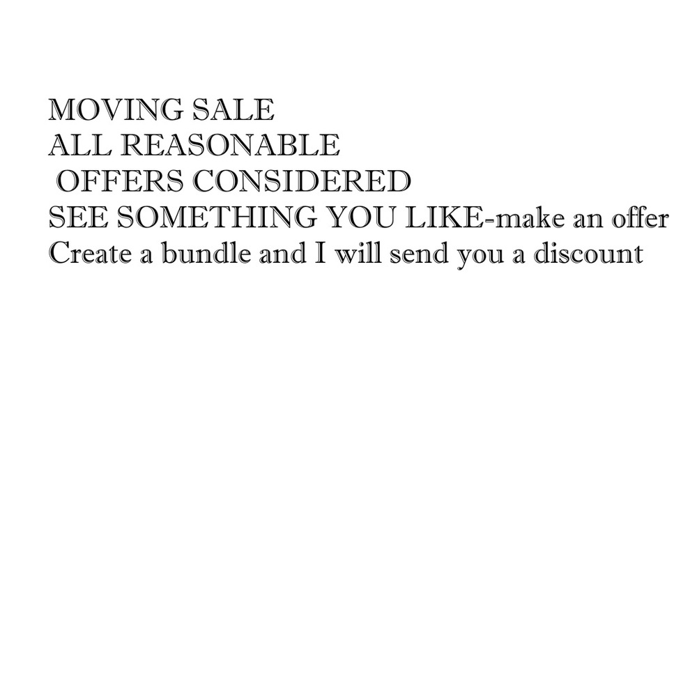 Moving sale everything must go!